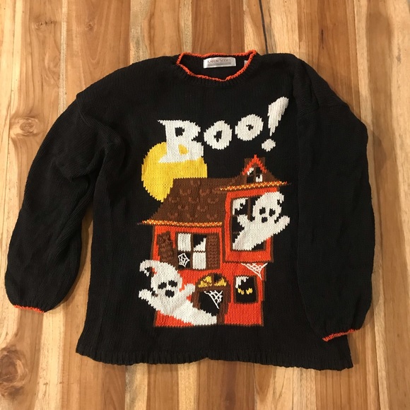 Karen Scott Sweaters - Vintage Karen Scott Chunky Knit Halloween Sweater
